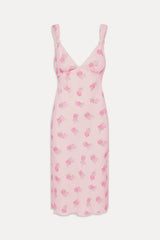 Gem Floral Midi Dress - Fresh Rose