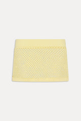 Adaline Crochet Mini Skirt - Whipped Butter