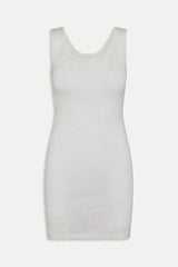 Cameron Crochet Mini Dress - White Rose