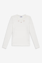 Eve Waffle Long Sleeve Shirt - White