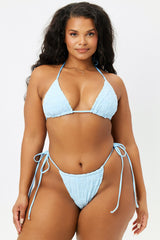 Tia Terry String Bikini Bottom - Signature Terry