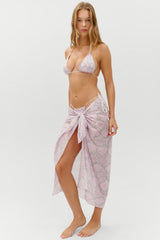 Alessia Cotton Sarong - Pink Python