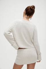 Ashton Knit Mini Skort - Cream