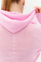 Atlas Zip Up Hoodie - Pink Cloud