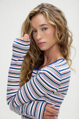 Blair Striped Long Sleeve Shirt - Love Stripe