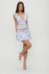 Clover Mini Skirt - Fresh Florals
