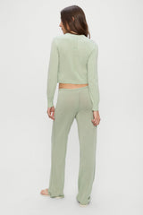 Ela Low Rise Knit Pants - Eucalyptus