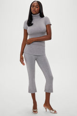 Jasmine Short Sleeve Turtleneck - Cloud Cover