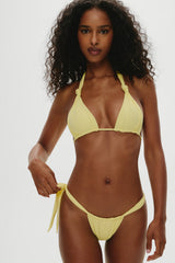Kealy Tie Side Cheeky Bikini Bottom - Yellow Iris