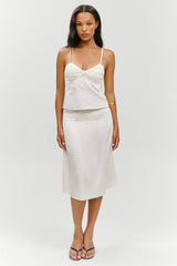 Laura Silk Camisole - French Pearl