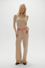 Mellow Knit Pants - Pink Ornaments