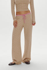 Mellow Knit Pants - Pink Ornaments