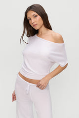 Montecito Boat Neck Knit Shirt - White