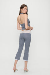 Nikki Gingham Capri Pants - Midnight Wishes