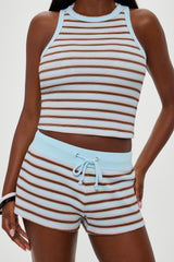 Noah Striped Mini Shorts - Verona Stripe