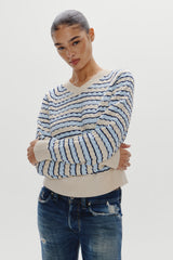 Piper Cotton Knit Sweater - Lighthouse