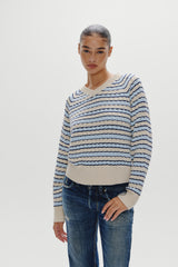 Piper Cotton Knit Sweater - Lighthouse
