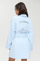 Poolside Terry Robe - French Riviera