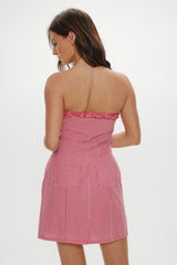 Poppy Strapless Cotton Mini Dress - Picnic Basket