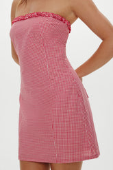 Poppy Strapless Cotton Mini Dress - Picnic Basket