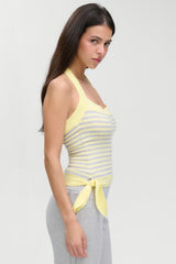 Quinn Knit Halter Top - Echo Stripe