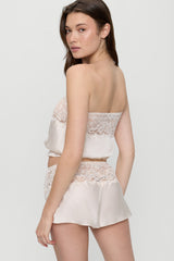 Rosie Silk Mini Shorts - Heaven