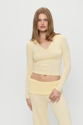 Sloane Knit Hoodie - Buttercream