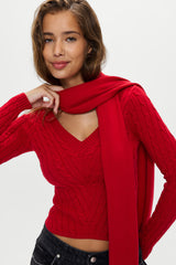 Snug Knit Scarf - Heartstrings