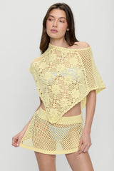 Sophie Crochet Poncho - Whipped Butter