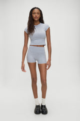 Track Star Cropped Tee - Sunset Match