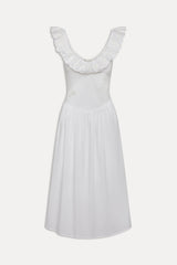 Georgia Cotton Embroidered Midi Dress - Angel's Meadow