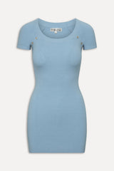 Haze Knit Mini Dress - Blue Vanilla