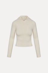 Hazel Knit Hoodie - Honeymoon