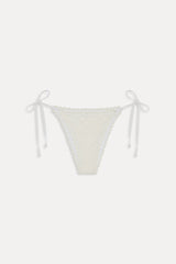 x JENNIE Mackenzie Crochet Bikini Bottom - Ivory Crochet