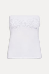 Margot Knit Tube Top - White Hibiscus