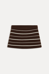 Marialla Knit Mini Skort - Amber Stripe