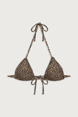 Nick Triangle Halter Bikini Top - Baby Leopard