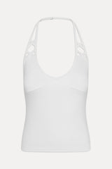 x JENNIE Nora Cotton Halter Top - Optic White