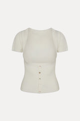 x JENNIE Sofia Knit Top - Coconut Cream