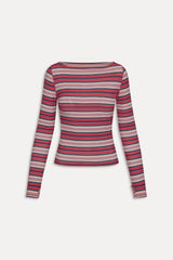 x JENNIE Sophie Long Sleeve Top - Sunset Stripe