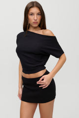 Montecito Boat Neck Knit Shirt - Black