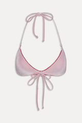Amore Skimpy Velvet Bikini Top - Velvet Rose