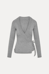 Angel Baby Wrap Knit Sweater - Cloud Cover