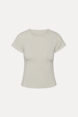 Baylee Knit Tee - Soft Vanilla