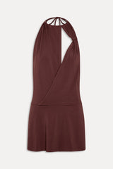 Cindy Wrap Mini Dress - Driftwood