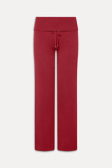 Dawson Knit Fold Over Pants - Rosewood