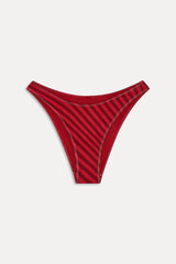 x JENNIE Dove Satin Bikini Bottom - Spring Stripe