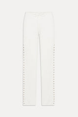 Ela Low Rise Knit Pants - Coconut Cream