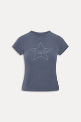 x JENNIE Eva Cotton Tee - Comet