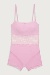 Whisper Lace Bodysuit - French Rose